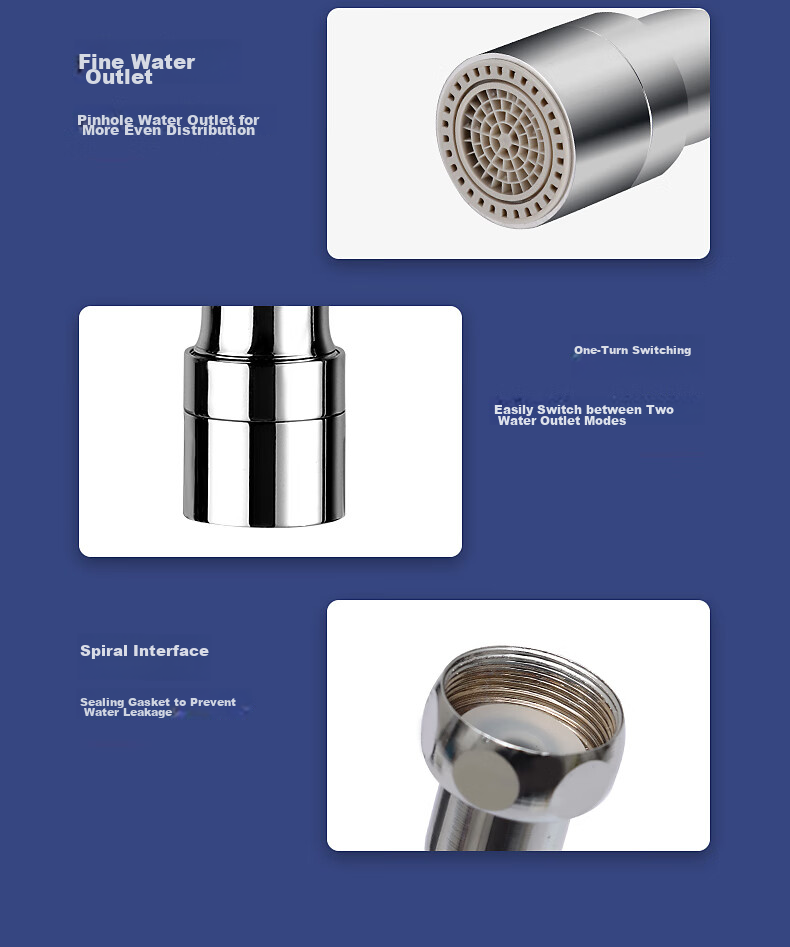 BJ Faucet Extender, Splash-Proof Head, Anti-Splash Faucet, Kitchen Universal Faucet Filter, Water-Saving Aerator 18