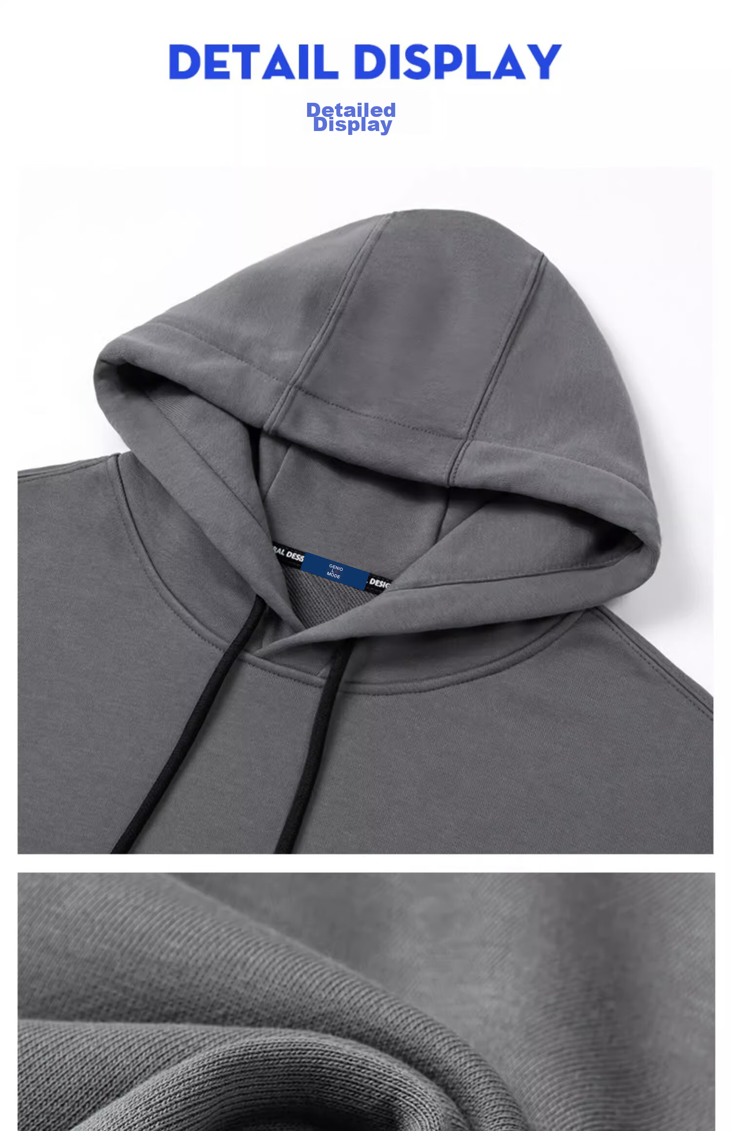 GENIOLAMODE Men's Hoodie, Autumn Season, Versatile Fashion Printed Sweatshirt for Teenagers And Young Men, Simple Autumn Top, Dark Gray, M 14