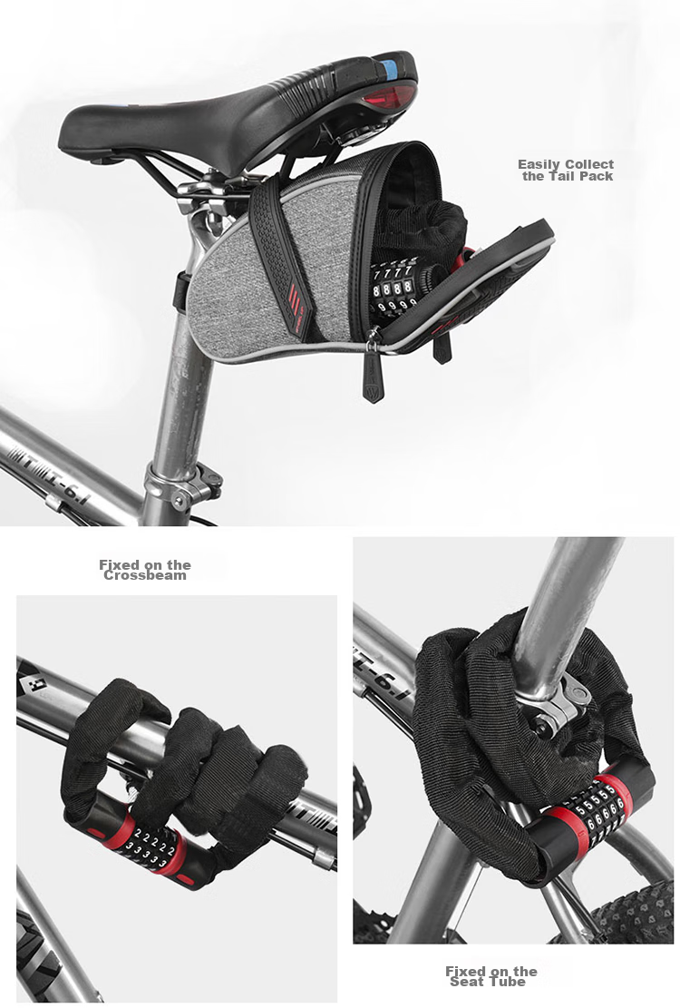 HOTUN Password Chain Lock Bicycle Lock Mountain Bike Lock Electric Bike Lock Glass Door Lock Anti-Theft Chain Lock 0.6 Meters 7