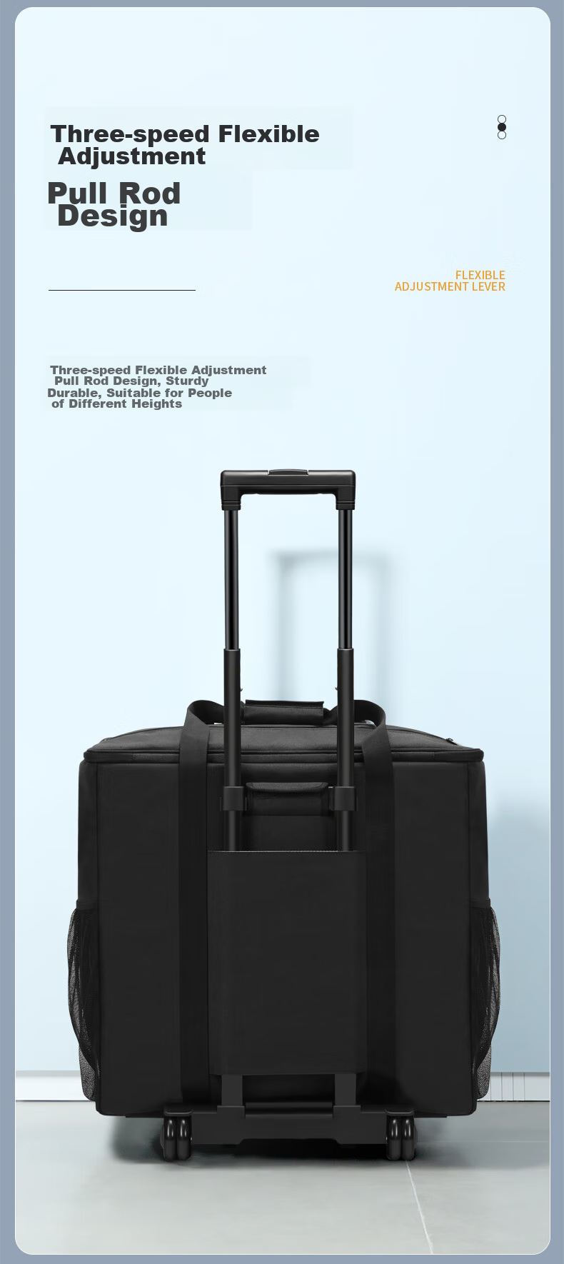BUBM Desktop Computer Case Storage Bag, Gaming PC Case Cover, Monitor Keyboard Peripherals Detachable Trolley Case 6