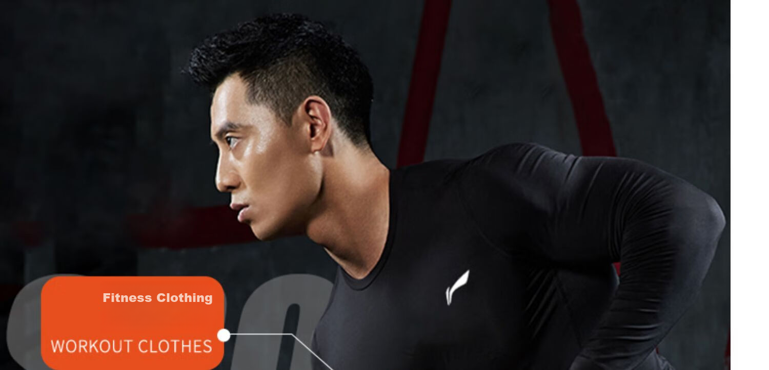 Li-Ning Compression Shirt, Quick-Dry Men's Autumn Fitness Wear, Training Suit, Compression Top, High-Elasticity Running Sports Long-Sleeve, Basketball Base Layer Top 3