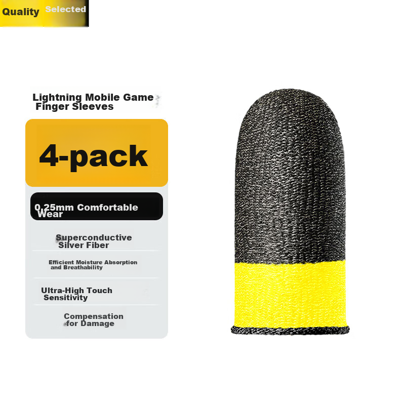 KOVOL Gaming Finger Sleeves, Sweat-Resistant, High-Sensitivity Silver Fiber, for Mobile Phones And Tablets, Professional E-Sports Gear for Mobile Games, Positioning in Honor of Kings And PUBG, Delta Action, PUBG Essential
