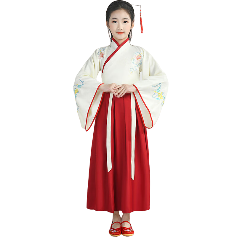 Babyprints Children's Hanfu Ancient Costume Performance Outfit, Elementary School Student Performance Costume, Chinese-Style Clothing, Girls' Traditional Studies Outfit, Women's Style 160