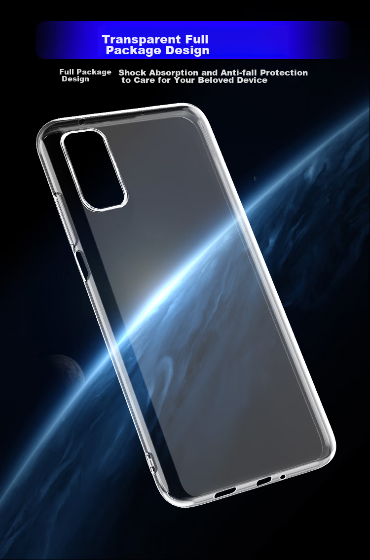 Freeson Phone Case for Honor V30 Pro, Slim Full Protection Shockproof Clear TPU Soft Shell (With Lanyard), Transparent 4