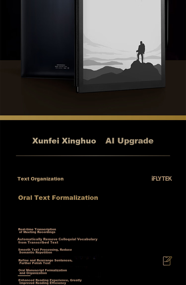 IFLYTEK Smart Office Notebook X3 Pro, 10.65-Inch Handwriting Tablet, E-Book Reader, E-Ink Screen, E-Paper Book, Tablet Computer 3