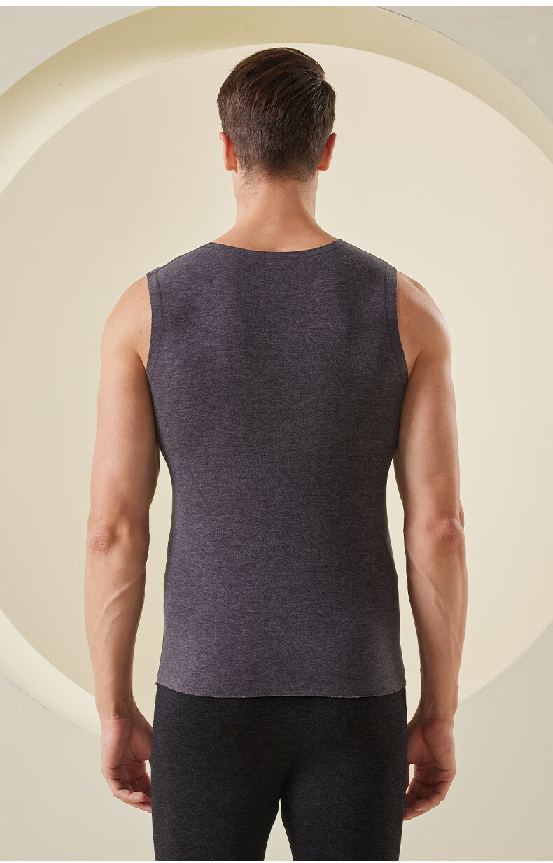YUZHAOLIN Men's Thermal Vest, Autumn And Winter Seamless, Contains Wool And Silk, German Velvet, Large Size Undershirt Vest for Men, 2-Piece Set 28