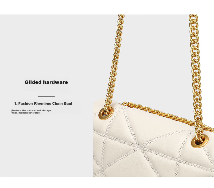 Goldlion Women's Handbag, Fashionable Shoulder Bag, Chain Bag, Crossbody Small Square Bag, Birthday Gift 11