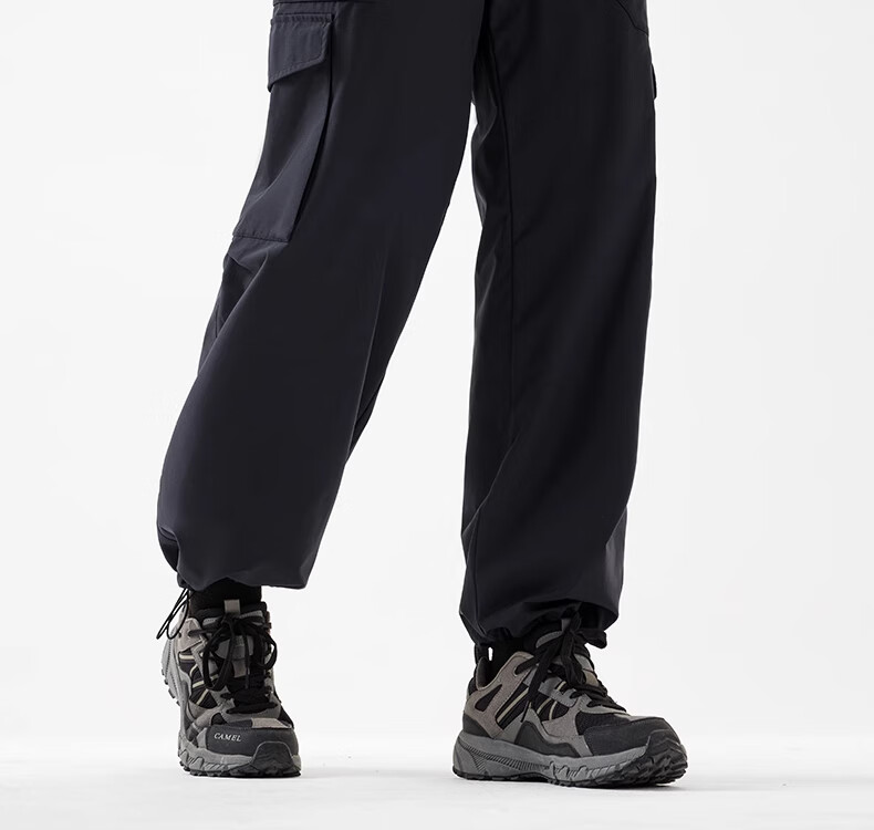 CAMEL [Wang Junkai Style] Men's Wide Straight Leg Fleece-Lined Outdoor Functional Cargo Casual Pants 8803 2