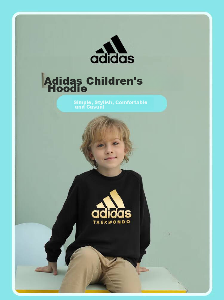 Adidas Children's Wear, Autumn And Winter Inner Layer Sweatshirt Pullover, Long-Sleeve Top ADICLTL19K, Pink/white, Size 128 2
