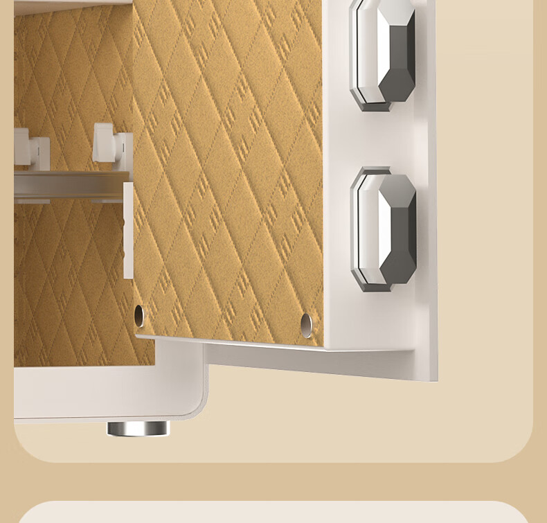 Deli Safe, Home And Office Fingerprint Password Security Box, Small Can Be Built into Cabinet Or Wall Storage Box, Lingyao White AE651 Height 45cm 13