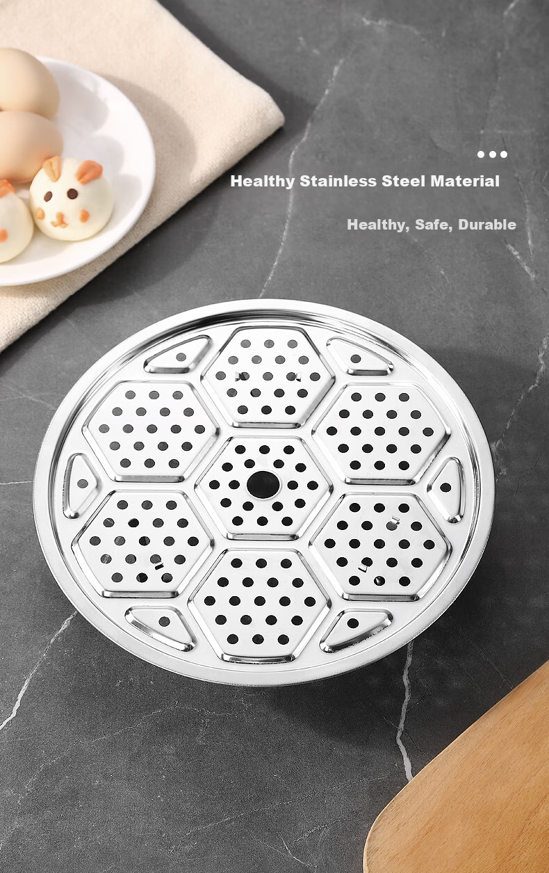 Newair Stainless Steel Steamer Rack, Household Steamer Pot, Wok Steaming Tray, Double Boiler Steaming Rack, Thickened Plate Steaming Stand 2