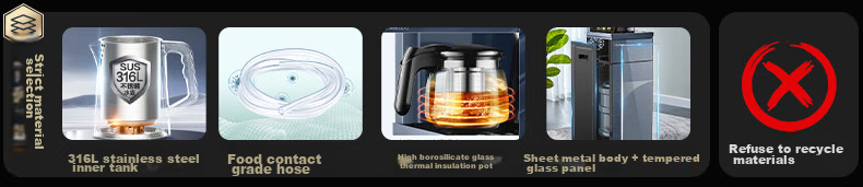 SUPOR Tea Bar Machine, High-End Home Water Dispenser, Remote Control, Intelligent Bottom-Loading Water Tank, Fully Automatic, Self-Controlled Temperature, Anti-Dry Burning, Anti-Overflow, for Living Room And Office Use, CBJ12F 3