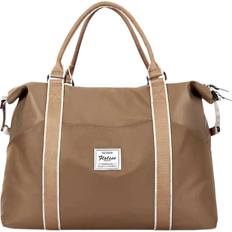 Landcase Handheld Travel Bag for Women, Large Capacity Fitness Bag, Swimming And Yoga Bag, Storage Luggage Bag, 4095 Khaki Large Size