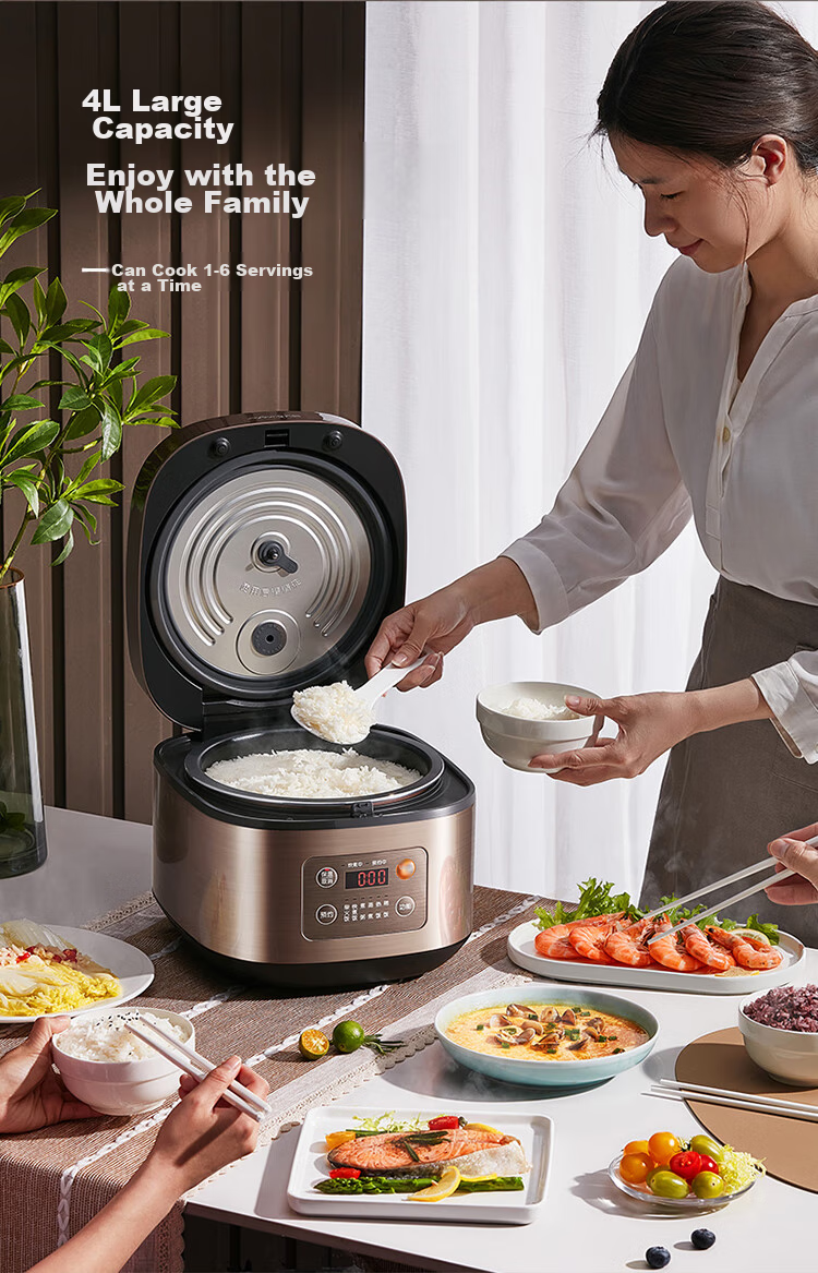 Joyoung Newly Upgraded Crystal Diamond Original Non-Stick Inner Pot, High Power Wood-Fired Rice Cooker, 3L Capacity for 2-3 People, Low Pressure Multi-Function Electric Rice Cooker, NTC Smart Control Quick Cooking Rice, F-30FZ630B 13