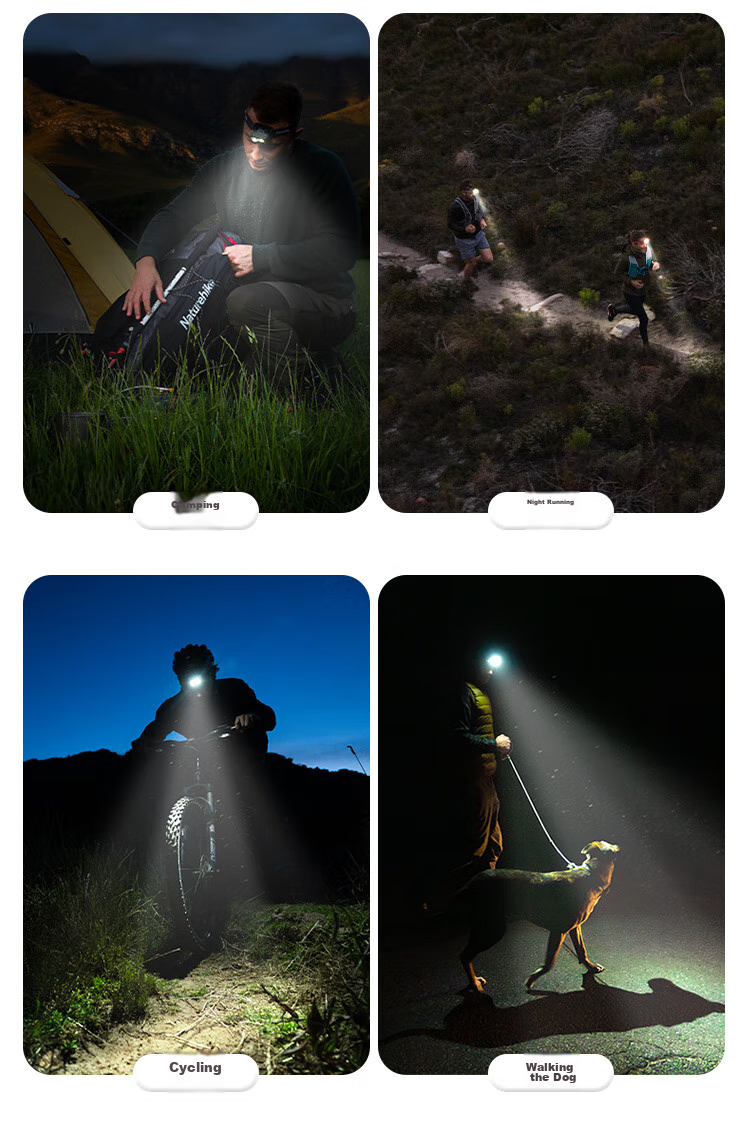 Naturehike Outdoor Waterproof Head-Mounted High Brightness Headlamp Long Battery Life Fishing Hiking Night Fishing Light Moss Green 11