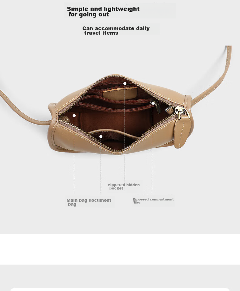 Viney Leather Handbag, Stylish Crossbody Dumpling Bag, Luxurious Shoulder Bag, Practical Birthday And Mother's Day Gift for Mom 6