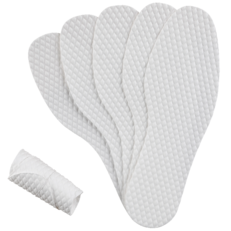 3AnGnI 20 Pairs Plant Pulp Insoles Breathable Sweat-Absorbing Disposable Hygiene Insoles for Men and Women Size 36