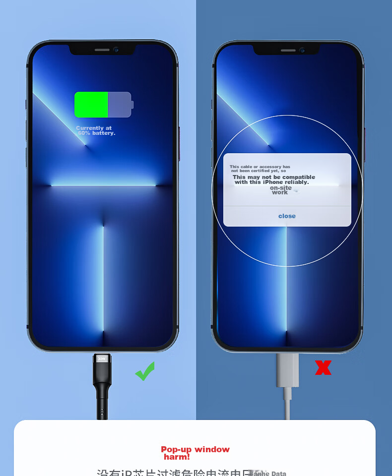 Nengshi Apple Charging Cable, IPhone 14 Data Cable, PD Fast Charging Cable, 30W Charger Cable, Suitable for 13 Pro Max/12 Plus/11 XS Phones, Charging Cable 2 Meters Black 9