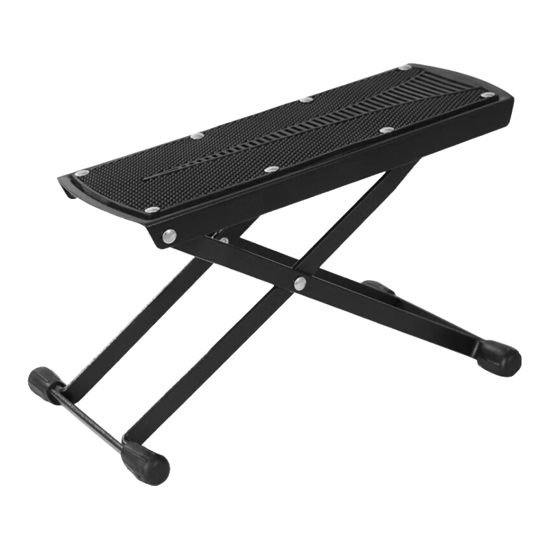 AODSK AS-F100 Guitar Foot Pedal Non-Slip Portable Classical and Acoustic Guitar Stand Universal 6-Level Adjustable
