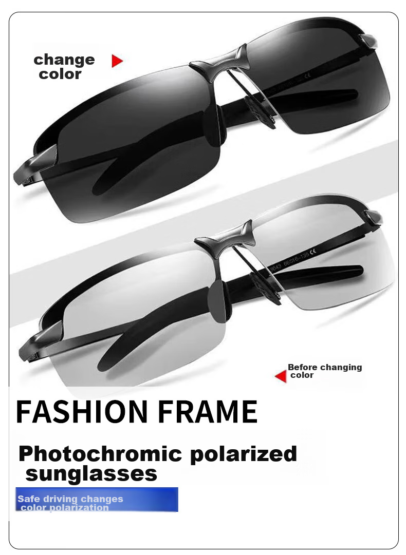 Baixiaoshe Sunglasses [Black Frame with Gray Lenses * Driver-Specific], 327 Polarized Driving Glasses, Outdoor Cycling Fishing Sunglasses 1