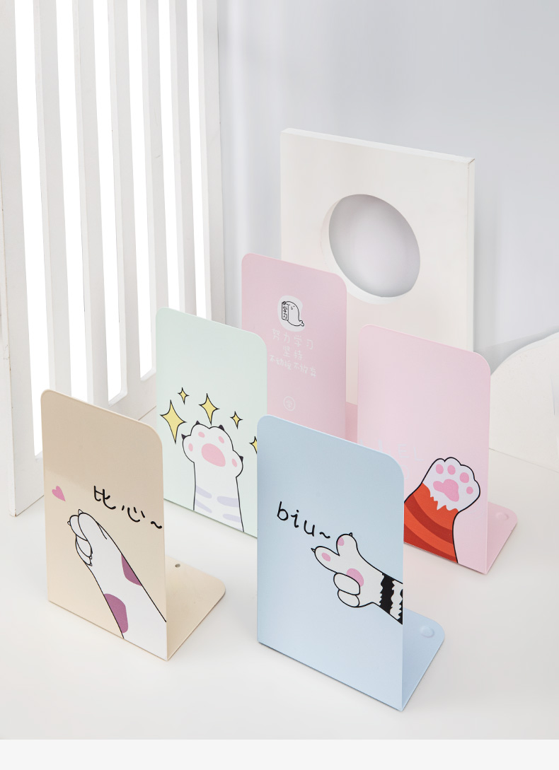 南国书香2片装书立书夹书靠书挡铁书架简易桌上夹书器学生用桌面课桌