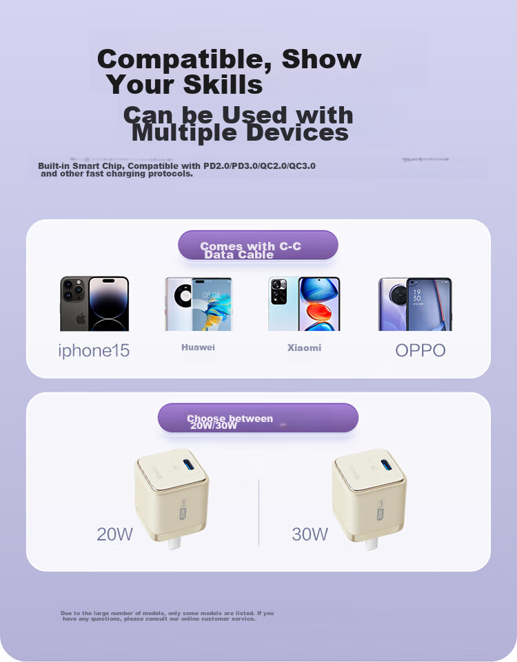 BULL Gallium Nitride 20W Charger, Apple 18/17/16 PD Fast Charging Head, Auto Shut-Off When Fully Charged, Suitable for IPhone 14/13 Pro Max, [20W Gallium Nitride] Vanilla White 11