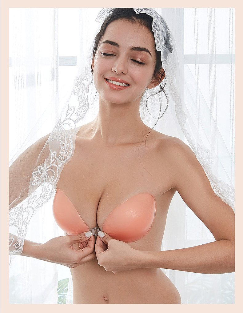 LangSha Silicone Breast Pads for Women, Invisible Bra, Push-Up And Lift, Wedding Dress Nipple Covers, Non-Slip Bikini C Cups 14