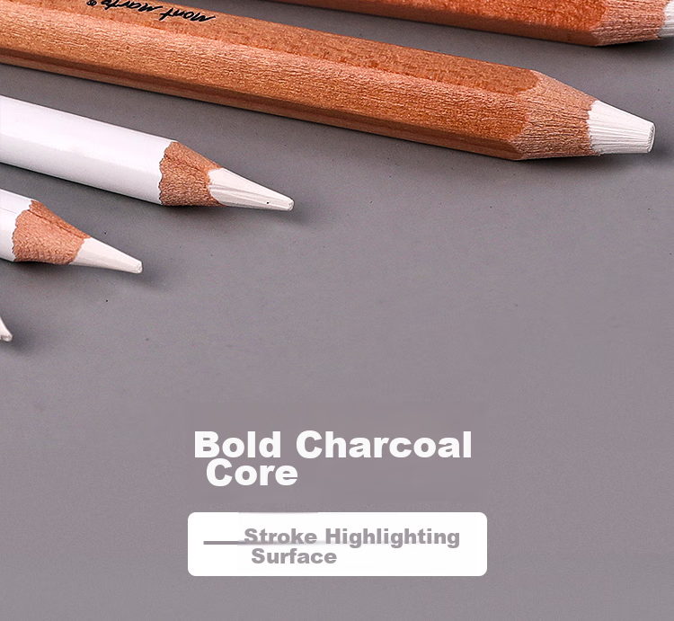 Mont Marte White Sketch Charcoal Pencils, 2-Pack, Art Charcoal Drawing Pencils, Sketching And Outdoor Drawing Highlighters, Specialized for Art Students, Thick Charcoal Pencils for Drawing, MPN0097 Art Sketching 5