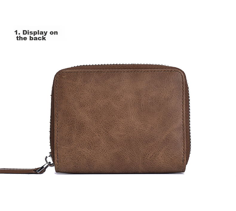 Hush Puppies Card Holder, Genuine Leather Coin Purse for Men, ID Holder, Accordion-Style Storage Bag, Business Card Holder, Birthday Gift Box Set 9