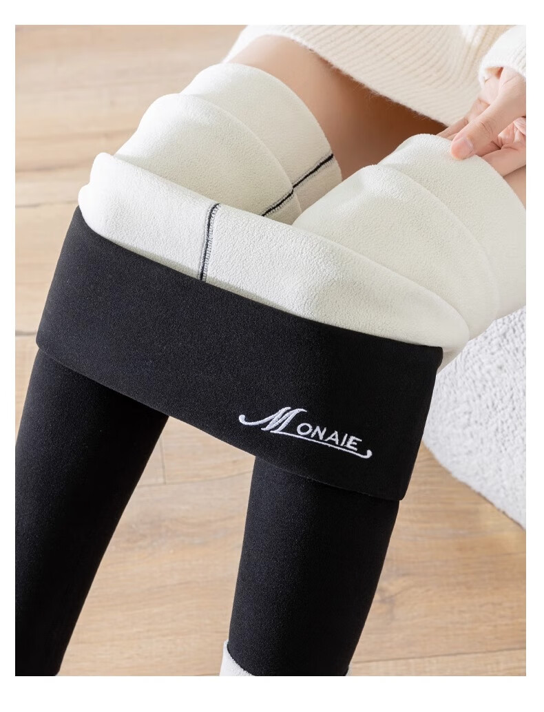 LangSha Women's Thermal Leggings, Suitable for Outer Wear, 10A Grade Antibacterial, High-Waist Lambswool, Warm Pants for Winter, Seamless Tights 24
