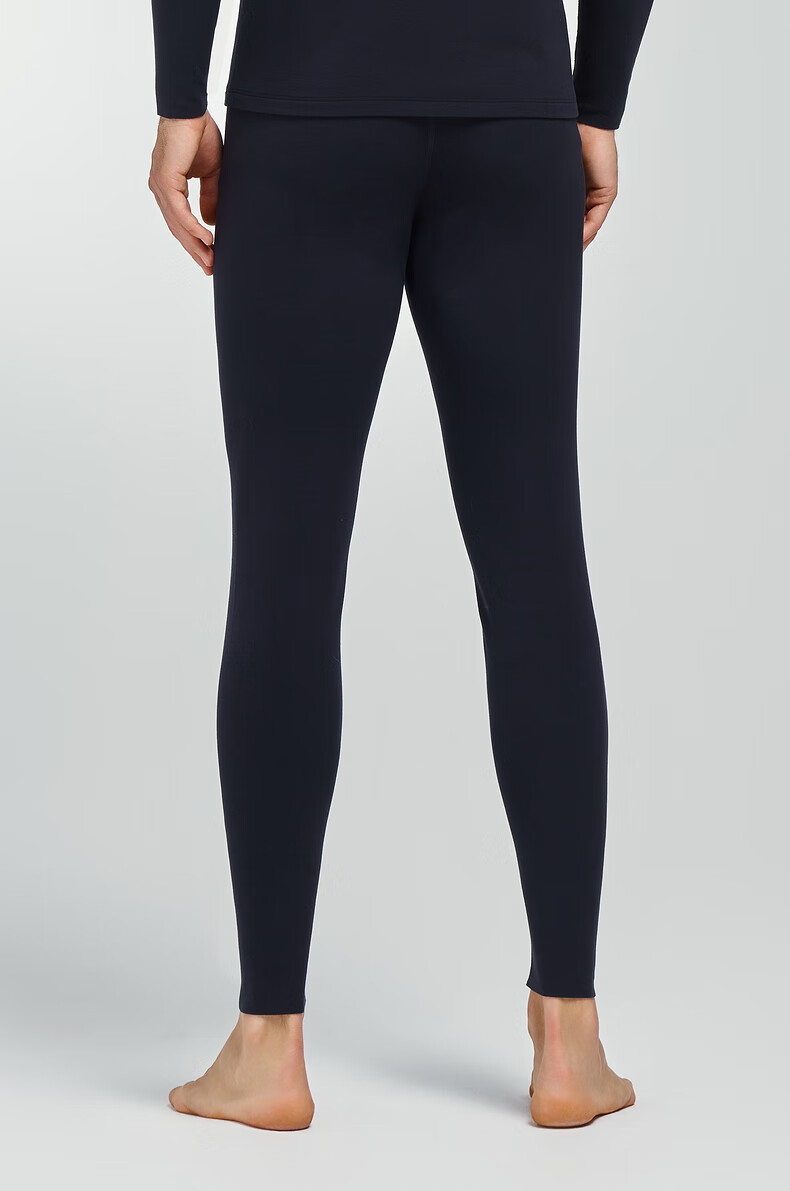 AIMER MEN Milk Skin Men's Thermal Double-Layer Long Johns Pants QINRUN NS73K432 Blue 180 2