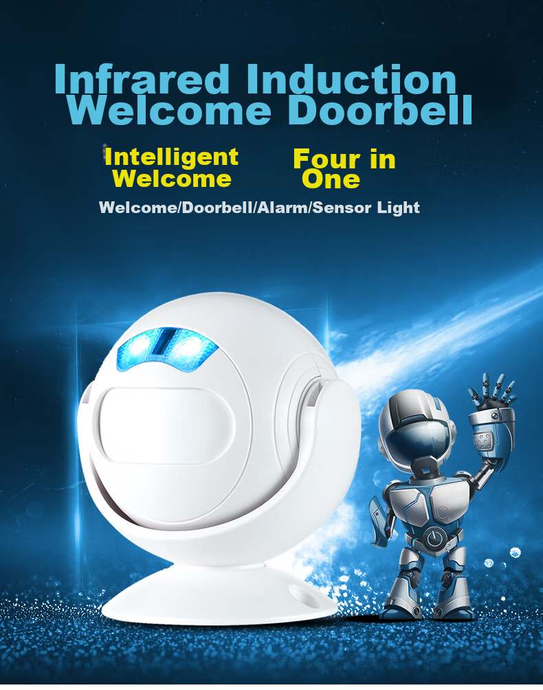 LFang SF23 Doorbell, Welcome to Visit, Entrance Shop Greeting Device, Voice Customized Reminder, Infrared Anti-Theft Alarm 2