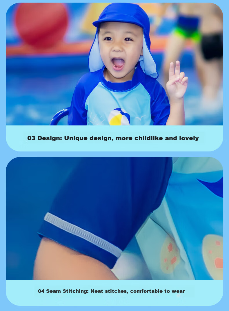 Yuke Children's One-Piece Swimsuit for Boys, Cute Swimwear for Toddlers And Young Boys, Baby Boy Swimming Costume 8