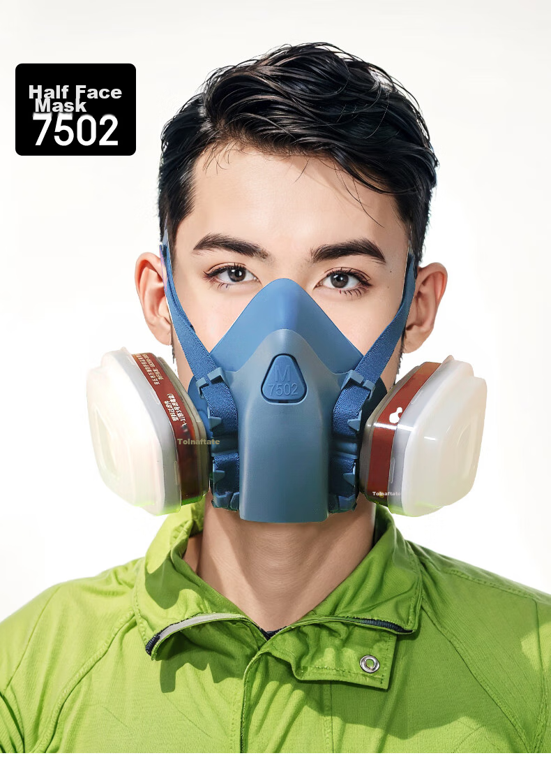 Telangjing Gas Mask Respirator for Protection Against Organic Gases, Chemicals, Grinding, Cement, Painting, Woodworking, And Pesticide Use 17