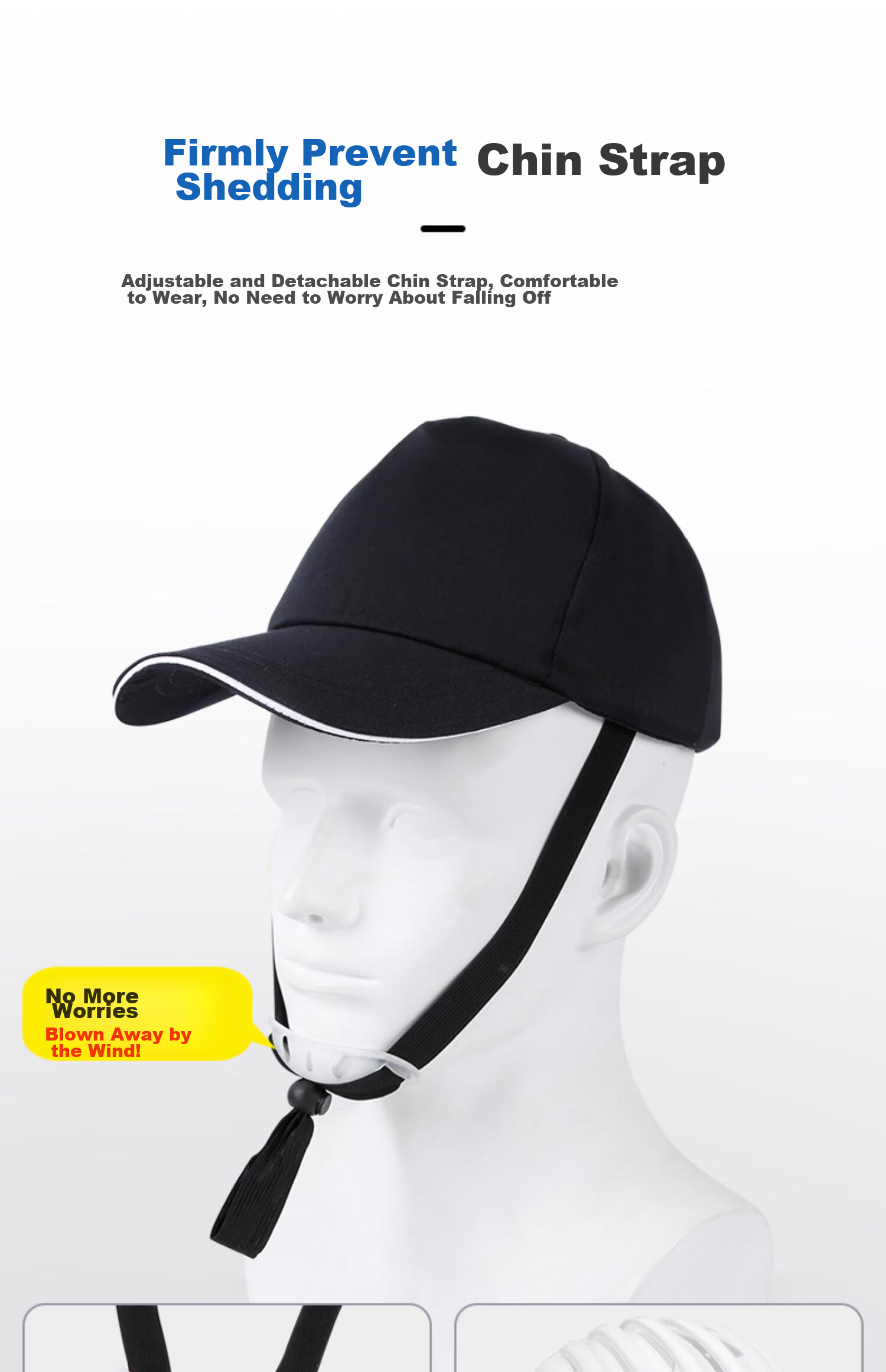 SHOUDUN Lightweight Work Cap, Factory Workshop Visor Cap Breathable Baseball Safety Hat, Navy Blue Fashion Style - Jingcang, 58-62cm Brim Circumference 9