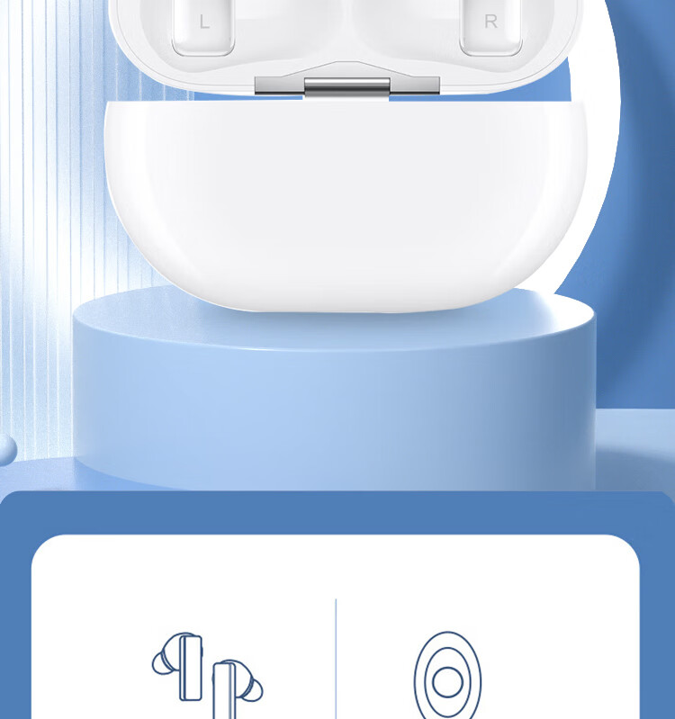 ESCASE Compatible with Huawei Freebuds Pro 3 Ear Tips, Replaceable Universal for 2nd Generation In-Ear Headphones, Memory Foam Slow Rebound Noise Reduction Dustproof White Gray Medium Size 2