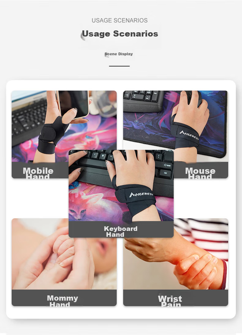 NAILEKESI N Thumb Wrist Brace for Tendinitis, Joint Fixation, Sprains, TFCC Injury, Sports Fitness Badminton Protective Gear 2