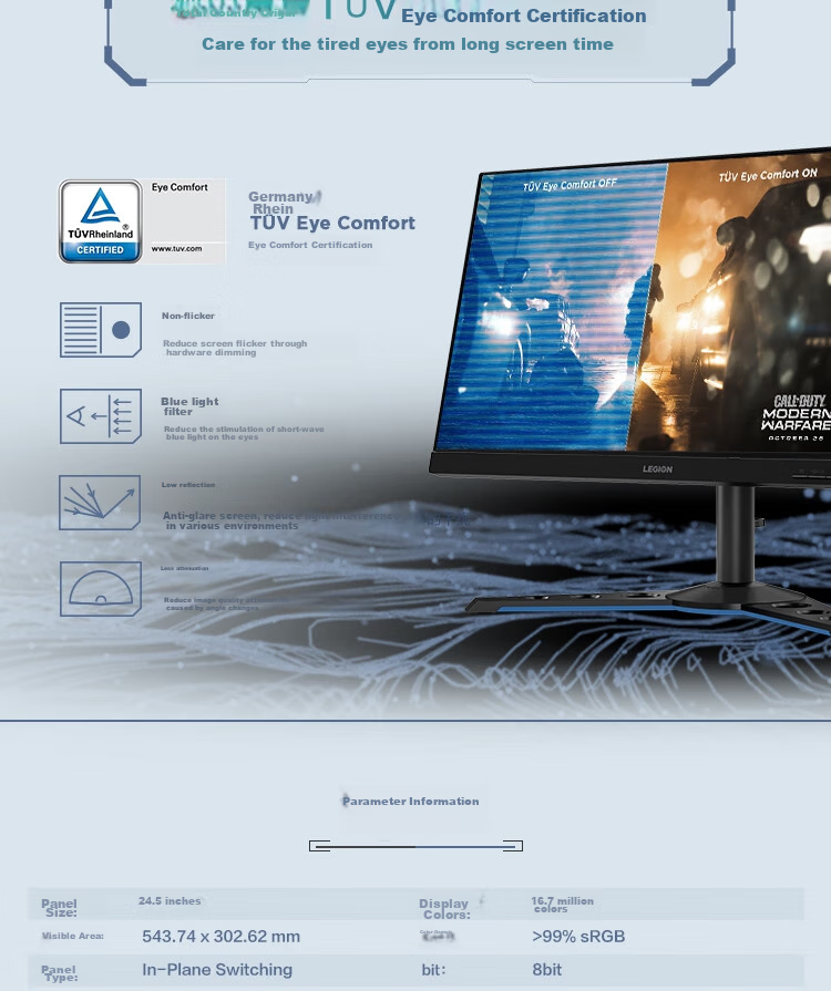 Lenovo Savior 27-Inch Curved Screen, Native 180Hz, Eye-Protecting High Color Gamut, Height Adjustable And Rotatable, 1500R Golden Curved Y7000P Gaming Monitor, R27qc-30 18