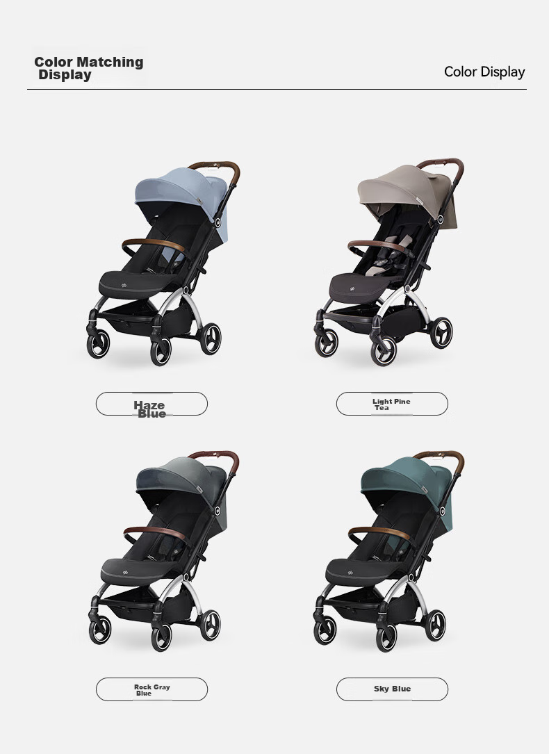 Gb Stroller, Can Sit And Lie Down, Pocket Car, Baby Walking Aid, Lightweight Foldable, Shock-Absorbing, Comfortable, Baby Stroller D850 17