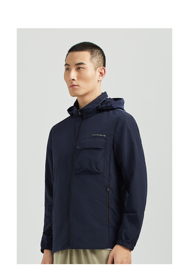 TECTOP Sun Protection Jacket, Men's Lightweight Breathable Hooded Skin Coat, Black M 16