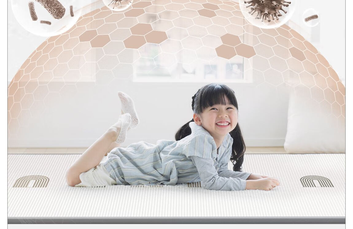 Beiyi Baby Crawling Mat, Thickened Infant Play Mat, XPE Non-Formaldehyde Whole Mat - 150*200*2.5 - Rainbow 13