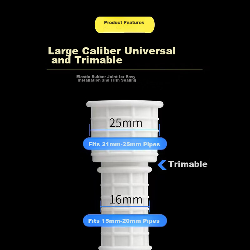 XIAOHUANGHOU Air Conditioner Drainage Pipe Extension Tube, Anti-Aging Outdoor Unit Condensation Water Drip Drainage Pipe, 2 Meters