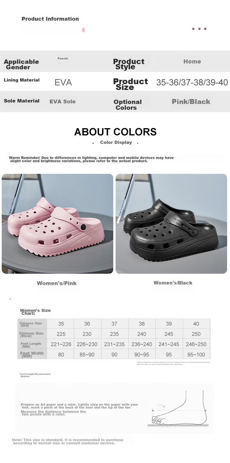 CARTELO Women's Perforated Sandals, Summer Casual Beach Shoes, Soft-Soled Slippers for Women, 0808 Pink, Size 35-36 5