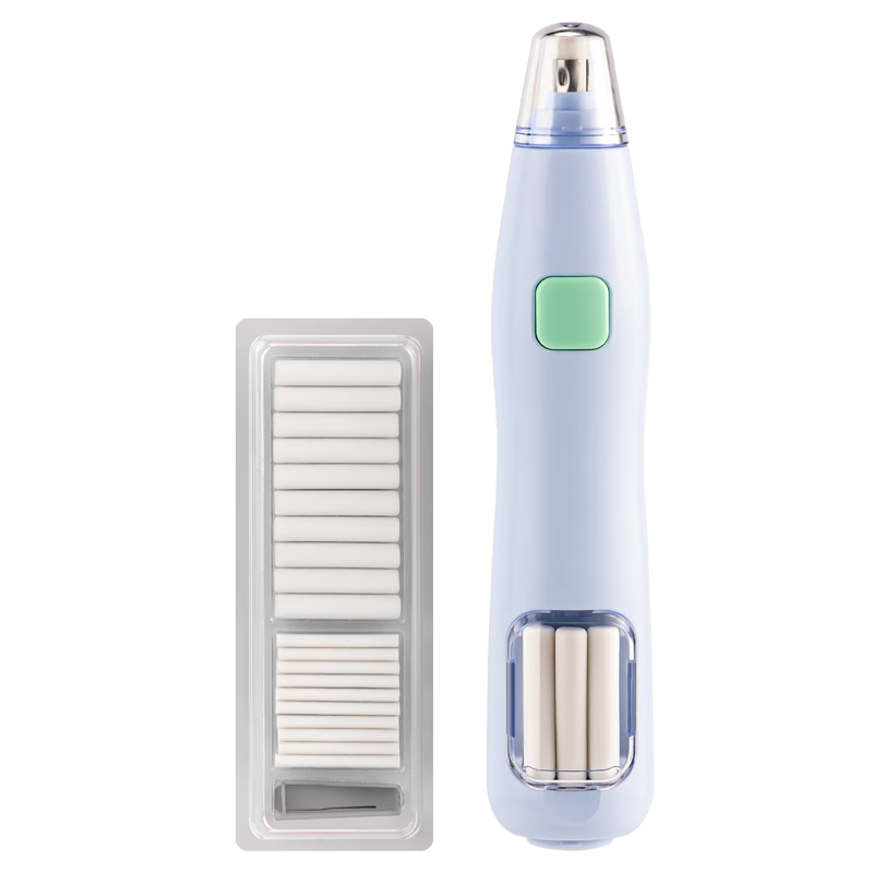 Deli Electric Eraser, Fully Automatic, Leaves No Marks, Low Residue, Labor-Saving Eraser, School Supplies, for Children And Students, Art Sketching, Includes Refill, Light Blue Color