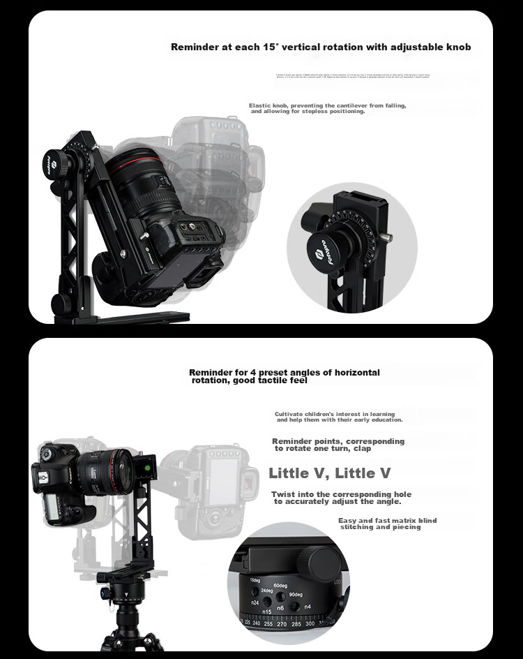 Fotopro WH-40 Digital Camera 720-Degree Professional VR Panoramic Gimbal, Black And Orange 7