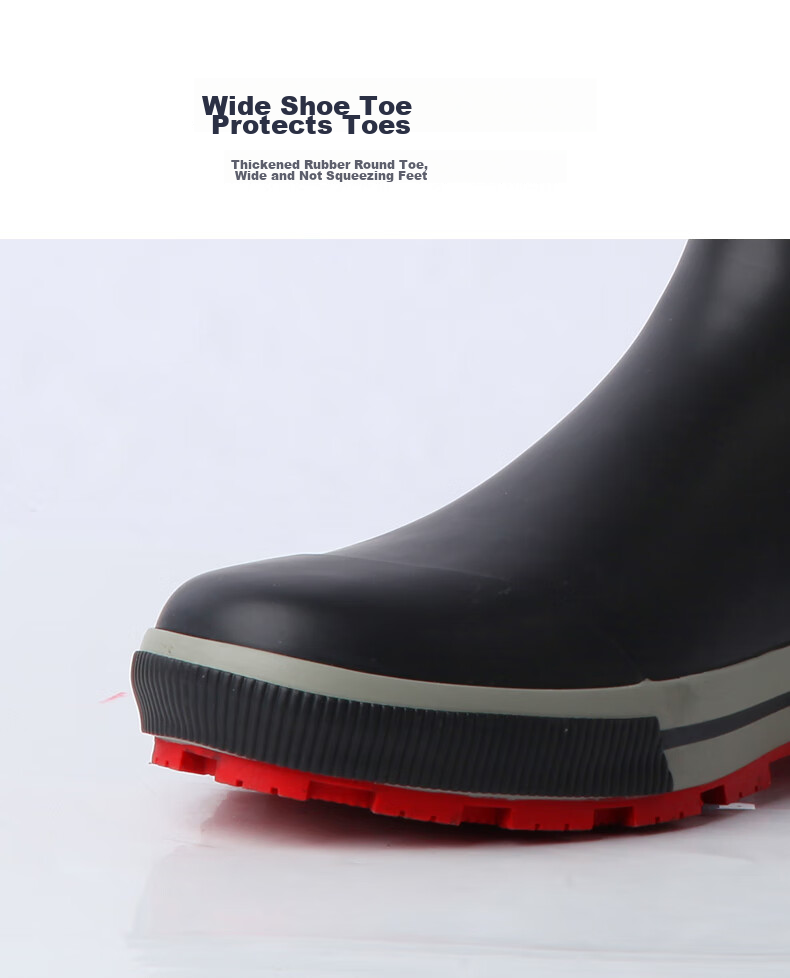 Jolly Walk Men's Water Shoes, Low-Top Rain Boots, Car Washing Fishing Rain Boots, Waterproof Overshoes, Rubber Shoes JW320 Dark Blue 40 9