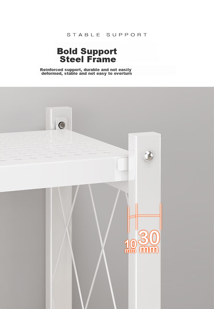 Yicainianhua Floor-Standing Bookshelf for Living Room, No Installation Required, Movable Folding Iron Art Bookcase, Book Storage Rack 6060 10