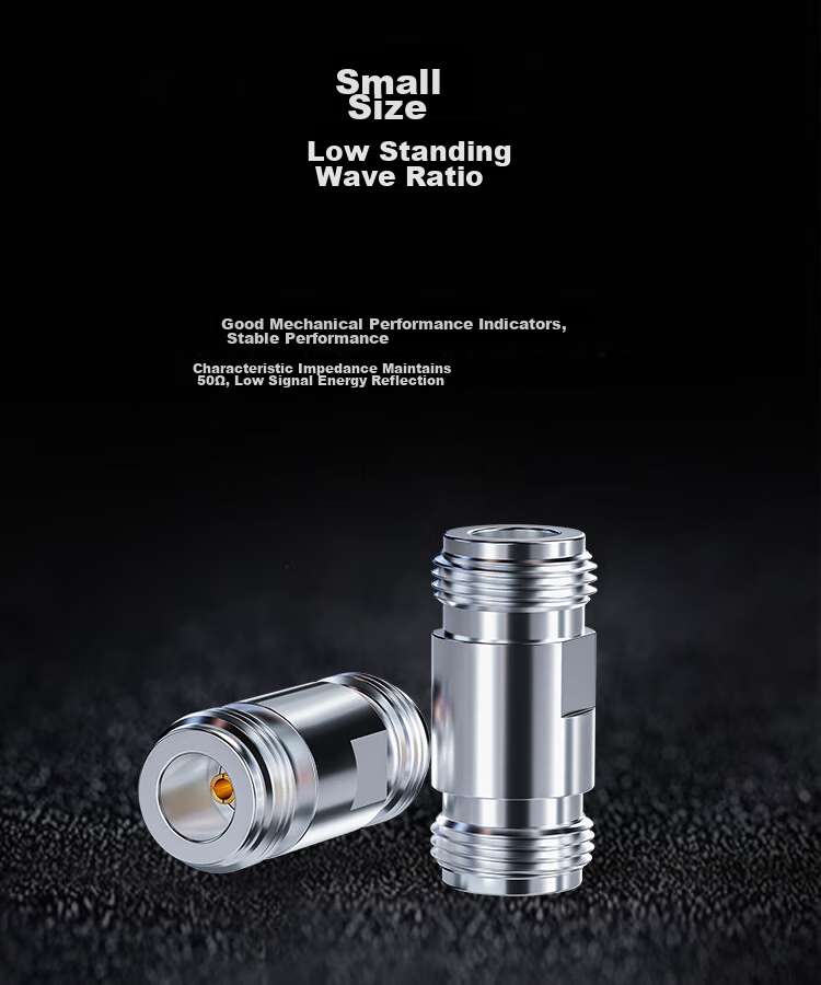 BOYANG High-Frequency RF Coaxial Connector, 50 Ohm N Female to N Female Adapter, N-Type Female Straight-Through Head NF-NF Double Female Adapter, 1 Piece, BY-N 5