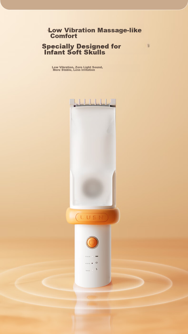 LUSN Baby Hair Clipper, Ultra-quiet, Automatic Hair Suction, for Children And Infants, Specialized Electric Shaver for Trimming Hair 10