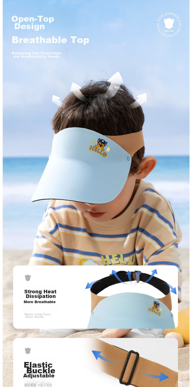PAW PATROL Children's Baseball Cap, Visor Sun Protection Hat, Boys' Sunhat, Girls' Sports Outdoor Sun Visor, Bright Red 8